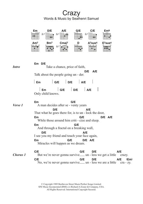 crazy cifra|CRAZY CHORDS by Seal @ Ultimate.